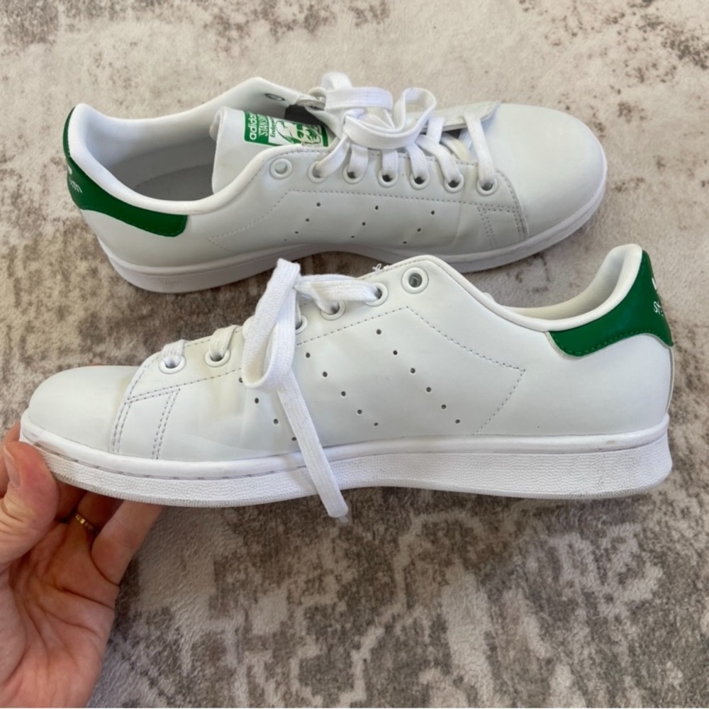 Adidas White and Green Stan Smith Endorsed Sneakers Sz 8.5 - Picture 8 of 10